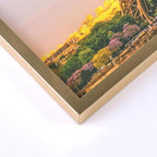 upsimples 5x7 Picture Frame Set of 3, Made of High Definition Glass for 5 x 7 Gold Frames, Wall and Tabletop Display Thin Border Photo Frame for Home Décor