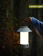 Rechargeable Outdoor Lantern Waterproof, Dimmable Warm White & Flickering Flame Mood Light, Portable Cordless Table Lamp for Patio/Camping/Shower/Emergency Power Outage (Green)