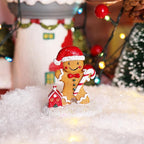 NINIPAPA Christmas Village Gingerbread Decoration Ornament, Cute Gingerbread Chritmas Decor for Xmas Town Decoration DIY Craft Party Supplies