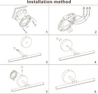 Hardwired Adjustable Lighting Gold Modern LED Picture Lights for Paintings 15.7'' Inch Long Swing Arm Metal Art Lights Warm White 3000K