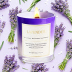Lavender Candle Gift Set – 2 Pack Wood Wick Soy Wax Scented Candles with Gift Boxes, Long Lasting Relaxing Aromatherapy Candles for Home Decor, Holiday Gifts