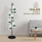 ZOZOE Metal Coat Rack Freestanding, Modern Heavy Duty Coat Racks with Natural Marble Base, Stable Coat Tree Stand, Hall Tree Hanger Coat Stand with for Bags, Hats, Entryway, Office