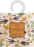 12 Pack Large Vanilla Scented Sachets – Hanging Closet & Drawer Deodorizer & Air Freshener, Long-Lasting Aroma