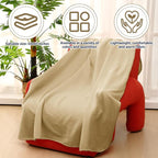 Newwiee 12 Pcs Fleece Throw Blankets Bulk 50'' x 60'' Oeko-tex Standard 100 Certified Spring Outdoor Wedding Guest Blankets Lightweight for Sleepover Donation Lap Pet Sofa Home (Khaki)