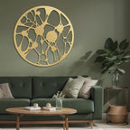 SIGNLEADER Metal Wall Art Decor Abstract Geometric Minimalist Modern Abstract Wall Sculpture Hangings Home Decoration for Living Room, Bedroom, Bathroom, Kitchen, Outdoor - 18" Gold