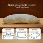 Memory Foam Pillows for Sleeping Adjustable Breathable Bed Pillow for Side, Back, and Stomach Sleepers Washable Pillow Cover Cloud Nest Queen Size 18X28IN