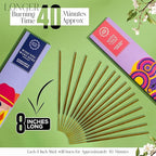 Raajsee Natural Incense Sticks with Insence Holder- Pack of 6 Organic Inscent -120 Insense Sticks, Non Toxic Clean Burning, Boho Gift Set, Sage,Apple Pumpkin,Coconut, Coffee,Rosemary Patchouli