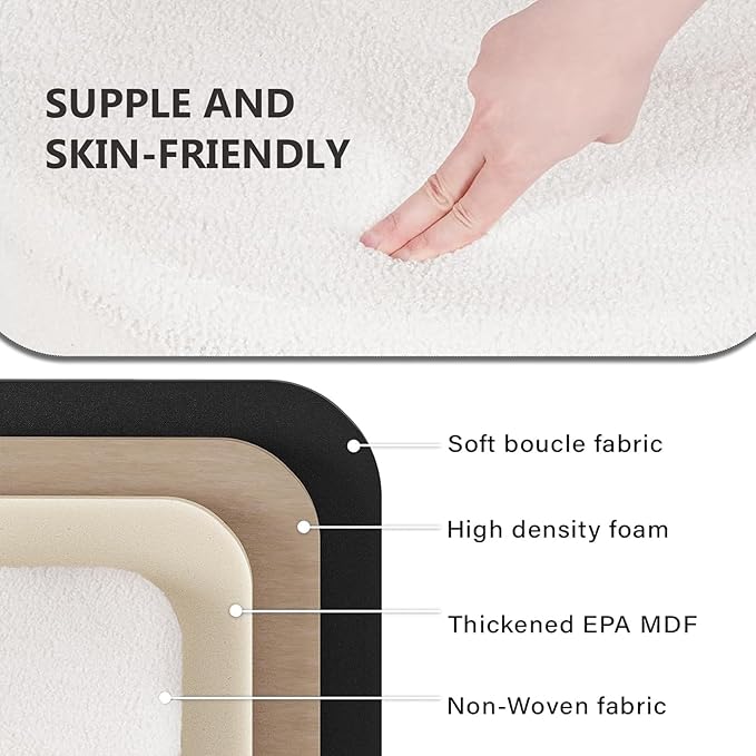 30 Inches Ottoman with Storage,Bedroom Bench with Storage, Ottoman Foot Rest for Living Room,30" L x 15" W x 15" H-White