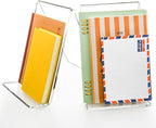 Acrylic Book Stand, Book Display Holder 6 x 9, Clear Acrylic Display Easel Transparent Display Stand Holder Tablet Holder for Album, CD, Magazine, Picture, Plate, Artworks, Phone, (2-Pack)