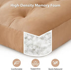 Meditation Floor Pillow Set of 6, Square Large Pillows Seating for Adults, Meditation Cushion Pillow,Tufted Corduroy Cushion for Tatami Living Room or Yoga, Coffee, 22x22 Inch