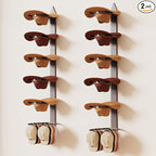 Cowboy Hat Rack for Wall, Cowboy Hat Holder Wall Mount Holds up to 6 Hats, Wooden Western Rustic Metal Hat-Organizer with Arrow Sign Board, Display and Decor Rack for Fedora, Sun Hats,Baseball Caps