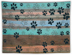 VUMIVI Dog Paw Print Tapestry Rustic Farmhouse Vintage Wood Paneling Home Decor Tapestry Wall Hanging for Living Room Bedroom Dorm Classroom Aesthetic Decor W80xL60in