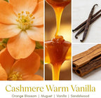 HomeLights Scented Candles | Large Jar 34 Oz Natural Soy Candle | 130 hrs Long-Lasting with 3 Wicks | Industrial Chic Home Decor | Gifts for Mom & Women, Cashmere Warm Vanilla