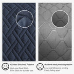 HORIMOTE HOME Quilt Set King Size Navy Blue, Classic Geometric Diamond Stitched Pattern, Ultra Soft Lightweight Bedspread Coverlet for All Season 3 Pieces(1 Quilt and 2 Pillow Shams)