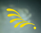 Flowing Rhythm Yellow Hanging Mobile - 18 Inches - Handmade in Denmark by Flensted