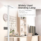 STERREN 76" Led Floor Lamp, 120W White Modern Free-Standing Lamp,9100LM Dimmable Full Spectrum Eye-Care Tall Reading Lamp for Study Room,Office,Meeting Room,4000K Natural Daylight