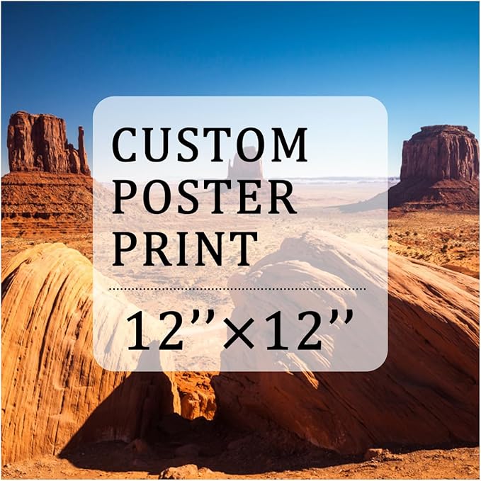 YXIMOX Custom Art Print on Premium Canvas, Personalized with Your Image or Design, Large Wall Decor for Living Room, Office, Bedroom, Custom Canvas Artwork(Unframe) (Unframe, 12"x12")