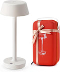Cordless Rechargeable Table Lamp with Power Charger,Portable Touch LED Desk Lamp,5000mAh Battery Operated,2700K-5700K Tunable Dimmable for Bedroom,Outdoor Camping Bedside,White