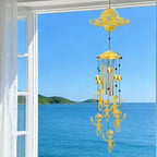 Alien Wind Chimes for Outside - Aliens UFO Windchimes Gifts for Men/Women/Dad/Grandpa Birthday Gift Memorial Gift Metal Wind Chime for Outdoor/Indoors Home, Porch, Yard Decor, Garden Decorations