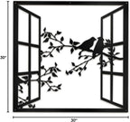 SIGNLEADER Metal Wall Art Decor Bird Silhouette on Branch Modern Abstract Wall Sculpture Hangings Home Decoration for Living Room, Bedroom, Bathroom, Kitchen, Outdoor - 30" Black