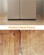Small Clear Area Mat, 3'×3' PVC Waterproof Hard Floor Mat for Under Refrigerator, Under Plant Pots