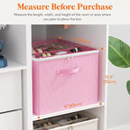 Lifewit Shoe Storage Organizer for Closet, Fabric Large Shoe Box Storage Containers with Clear Cover, Foldable Bins for Boots Heels Sneakers Fits 36-48 Pairs (Each 12-16 Pairs) 3 Pack Pink