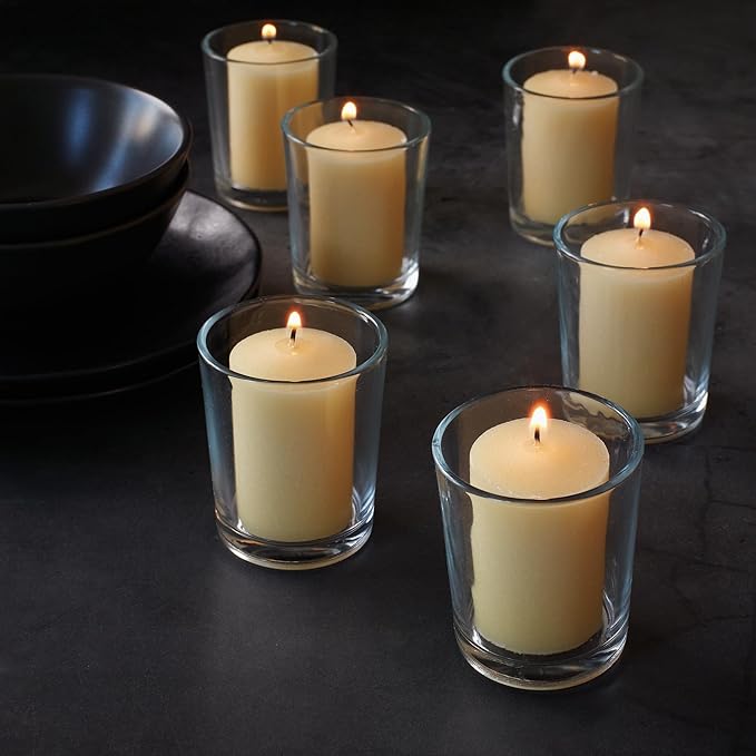 Royal Imports Votive Candle, Unscented Wax for Wedding, Birthday, Party, Spa, Holiday & Home Decoration (36, Ivory, 15 Hour)