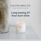 Calyan Wax Co. Vetiver & Tonka 2 Wick Scented Candle - 37 Hour Burn - Luxury Non Toxic Soy Wax Candles - Long Lasting Large Glass Jar Candle for Home - 8.8oz