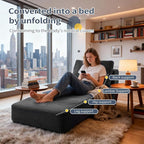 FILUXE Modular Sectional Sofa, Modern Modular Sofa Couch with Deep Seat，Comfy Cloud Couch, Sectional Couches for Living Room, Bedroom and Apartment，1-Seater，Dark Grey