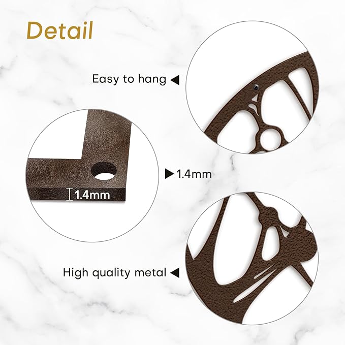 SIGNLEADER Metal Wall Art Decor Abstract Geometric Minimalist Modern Abstract Wall Sculpture Hangings Home Decoration for Living Room, Bedroom, Bathroom, Kitchen, Outdoor - 24" Bronze