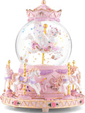 Music Box Unicorn Carousel Horses Snow Globe Gifts, Birthday Gift for Daughter Girls Women, Musical Carousel for Wife Friend Sister Anniversary Christmas Play You are My Sunshine