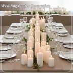 18 Pcs White Pillar Candles Bulk Set，3 Different Lengths 2 x 3/4/6 Inch (6 Each)，Hurricane Candles，Dripless Unscented Smokeless，Gives You a Better Atmosphere When Organizing an Event Party.