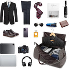seyfocnia Convertible Travel Garment Bag,Carry on Garment Duffel Bag for Men Women - 2 in 1 Hanging Suitcase Suit Business Travel Bag