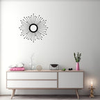 Sunburst Metal Wall Art – Mid-Century Modern Starburst Wall Decor, Handmade Round Metal Hanging for Living Room, Bedroom, Office, or Entryway (16")