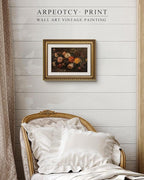 ARPEOTCY Vintage Gold Framed Wall Art Decor, 11x14 Inch Floral Picture Print Artwork, Fall Wall Art for Living Room Bedroom Office, Retro Autumn Bathroom Decor Aesthetic