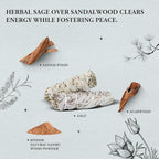 Space Cleansing - Innergy White Sage Incense Sticks, Natural Spiritual Housewarming Gift Set, Reset & Refresh Aroma for New Year