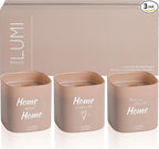 Set of 3 Premium Scented Soy Candles Gift Set | Home Collection – White Musk, Bamboo Forest & Peony Garden | Crackling Wood Wick | Luxurious Candle Set for Relaxation, Home Décor & Gifts | 9.8oz Each