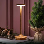 Cordless Table Lamp Rechargeable - 6000mAh LED Battery Operated Table Light - Portable Touch Dimmable Outdoor Waterproof Table Lamps for Patio Bar Restaurant Dining (Bamboo Pattern)