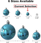 GameXcel Christmas Balls Ornaments for Xmas Tree - Shatterproof Christmas Tree Decorations Small Hanging Ball Sky Blue 1.6 inch x 36 Pack