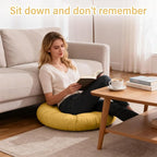 Tiita Outdoor Cushions Square Floor Pillow Thicken Tufted Seat Pad Large Floor Cushion for Yoga Meditation Living Room