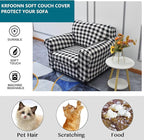 KRFOONN 2 Piece Chair Covers Printed Sofa Covers Couch Covers Washable Armchair Sofa Couch Slipcover Furniture Protector with Elastic Bottom for Living Room (Armchair, 07), Small
