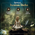 Ritual - Purification Incense Sticks, Purifying Comforting Aroma, 6 Sticks, 9 Inches Each, Natural Incense with Aromatic Concentrated Oil, Charcoal, Natural Binder & Salt - 1 Hour Burn Time