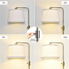 Nintiue 【Upgraded】 Dimmable Floor Lamp, 1000 Lumens LED Edison Bulb Included, Brushed Nickel Arc Floor Lamps for Living Room Modern Standing Lamp Tall Lamps for Living Room Bedroom
