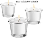 Candle Charisma White Unscented Votive Candles - 10 Hour Burn time - Set of 72 for Dinner, Wedding, Halloween and Holiday Decorations