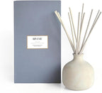 Blueme Calm Diffuser | Osmanthus & Sandalwood | 16.91 Fl Oz - Refillable Wellness Diffuser, Contains Essential Oil, Sustainable, Hand Finished, Premium, Luxury Ceramic, Natural Rattan Reeds | Large