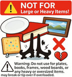 Artliving 4 Inch Black 12pcs/Set Plastic Easels Plate Display Stands Picture Frame Stand Holder
