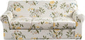 KRFOONN 4 Piece Stretch Sofa Couch Covers for 3 Cushion Couches Printed Sofa Slipcover with 3 Separate Seat Cushion Covers Washable Sofa Slip Covers Furniture Protector for Pets Kids (Large, 24)