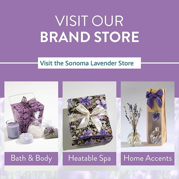 Sonoma Lavender Dried Lavender Sachet Liner for Drawers and Closets, Natural Air Freshener for Home, Suit Case, Bag, Room, and Closet