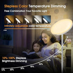 Floor Lamp, 36W/3600LM Super Bright Floor Lamp with Remote Control, Stepless Adjust Color Temperatures and Brightness, Torchiere Standing Lamp for Living Room Bedroom Office