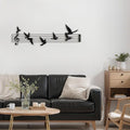 SIGNLEADER Metal Wall Art Decor Music Notes and Birds Modern Abstract Wall Sculpture Hangings Home Decoration for Living Room, Bedroom, Bathroom, Kitchen, Outdoor - 24" Black